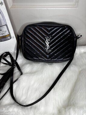 YSL Black Crossbody Bag | Silver Hardware + Tassel Detail